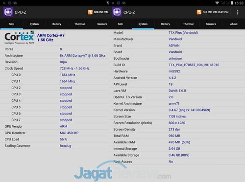 Review Advan Barca Tab: Tablet Android Octa-Core untuk Fans FC Barcelona 3 CPUZ Advan BArca Tab