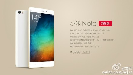 Xiaomi Mi Note Pro Tersedia Bulan Mei 1 Leijun Weibo Mi Note Pro