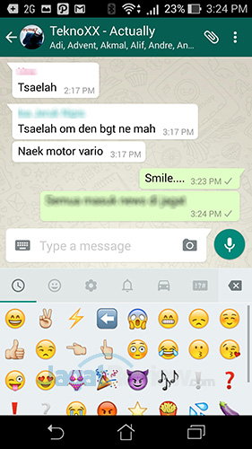 Whatsapp Android Gunakan Material Design 4 Whatsapp MD Emoticon
