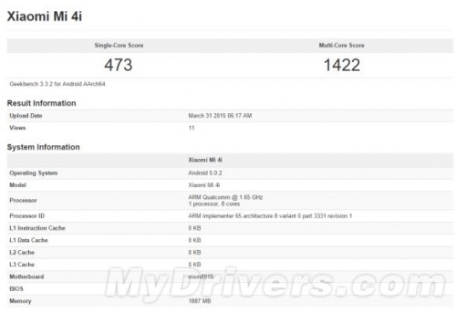 Xiaomi Mi4i Geekbench3