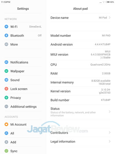 Review Xiaomi Mi Pad: Tablet Android Tegra K1 Kencang! 2 Xiaomi Mi Pad - About