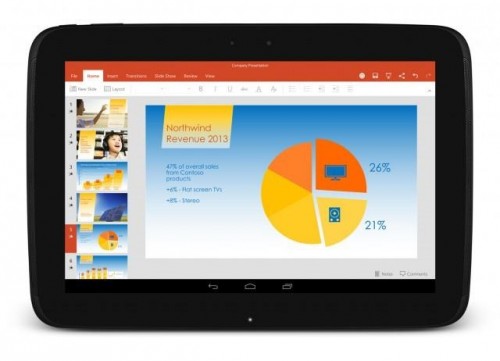 Office dan Skype Akan Jadi Aplikasi Pra-Instal di Tablet Android? 1 powerpointandroid-640x0
