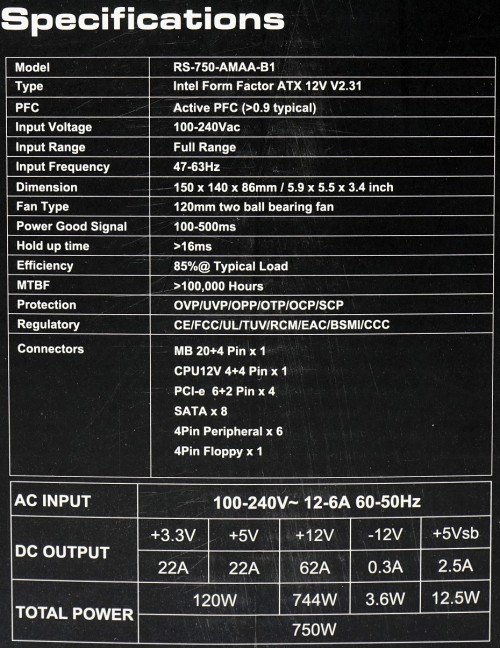 spesifikasi CM G750M