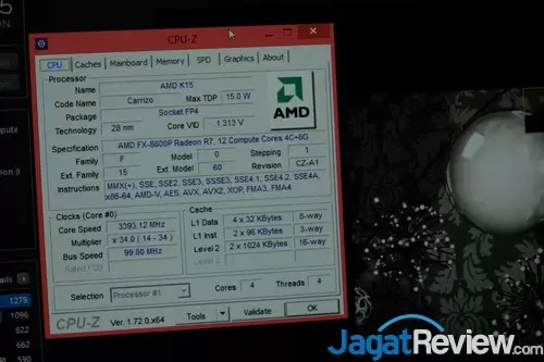 Load Full 4-core dari Cinebench R15, masih 3.4Ghz