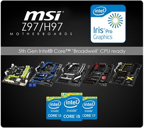 Direct Release: MSI Z97 & H97 Motherboards Fully Support the 5th Generation Intel® Core™ Processors 6 MSI Z97 H97