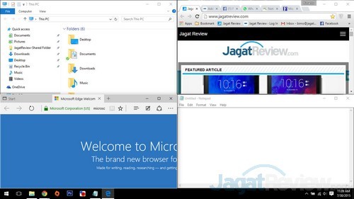 Shortcut Keyboard di Windows 10 2 Window Snapping