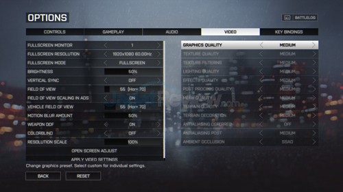 Battlefield 4 Setting Medium