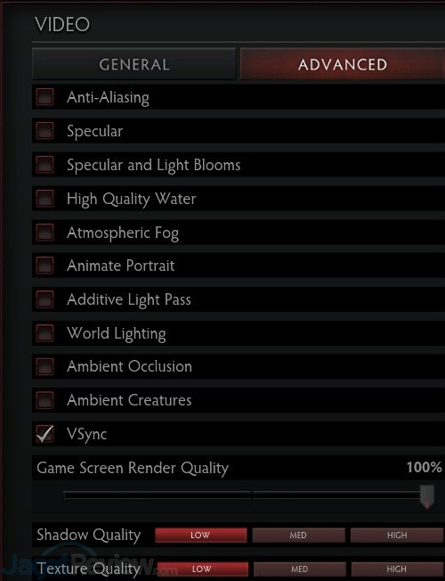 Intel Skylake DOTA 2 LOW DETAIL