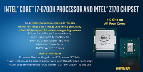 Intel Skylake Processor i7 6700K