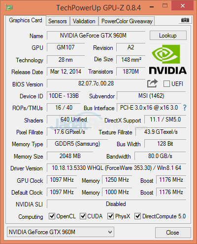 NVIDIA GTX 960M GPUZ 01