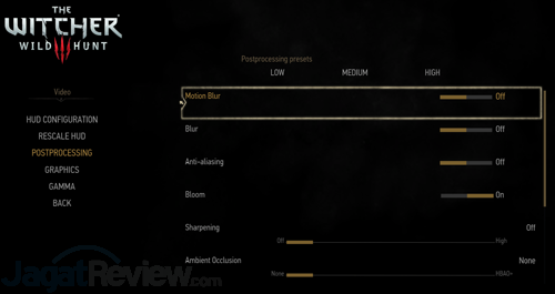 The Witcher 3 Setting Postprocessing Low 01