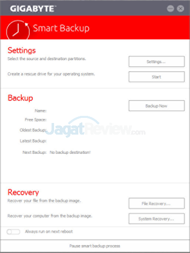 Gigabyte Z170X-Gaming G1 Smart Backup