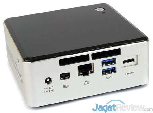 Review Mini PC Desktop: Intel NUC NUC5i3RYH 4 Intel NUC5i3RYH Rear Side