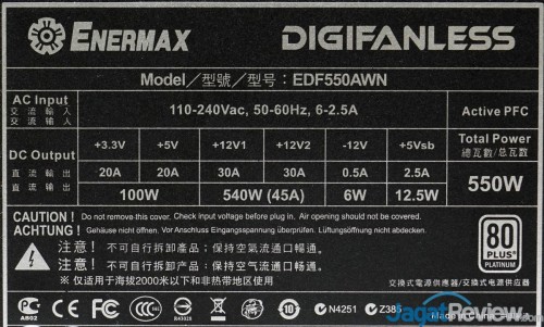 Hands-On PSU Enermax Digifanless 550 Watt 12 Enermax Digifanless 19