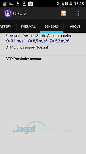 Evercoss Winner Y Ultra - CPUZ Sensor