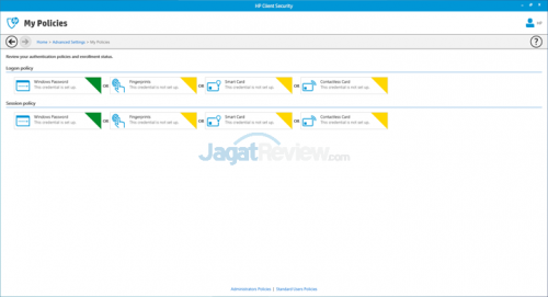 HP 260 G1 DM 14 Advanced Setting - My Policies