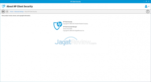 HP 260 G1 DM 16 Advanced Setting - About HP Client Security