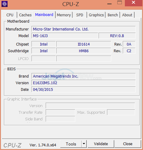 Intel Core i7 5700HQ CPUZ 02