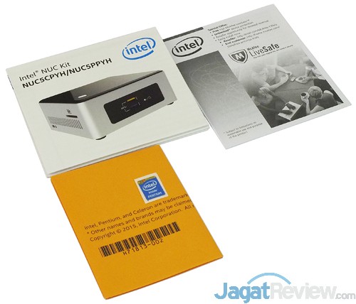 Intel NUC NUC5PPYH Manuals & Sticker