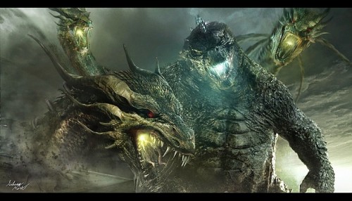 King-Ghidorah-vs-Godzilla-Art