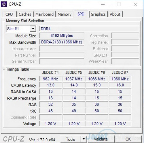 Preview Intel Core i7-6700 pada Asus G11 3 cpuz memory