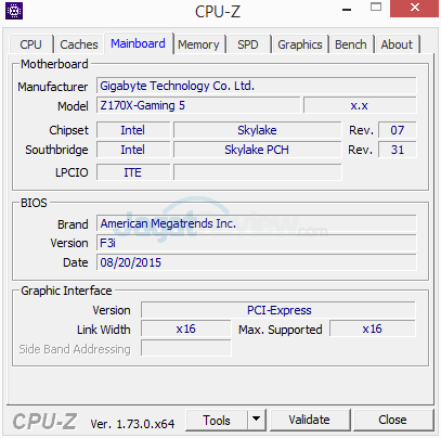 Intel Core i5 6600 CPUZ 03