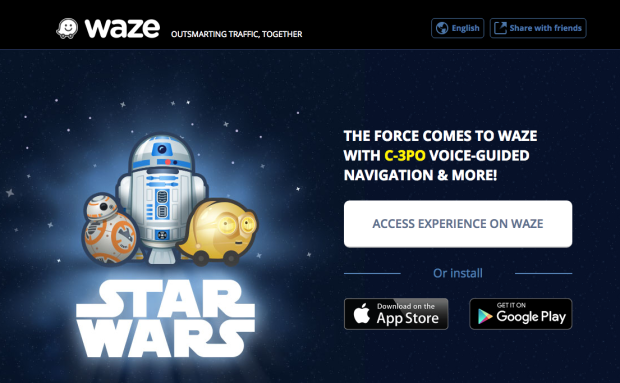 Ubah Suara Navigasi Waze Jadi C-3PO! 6 waze star wars