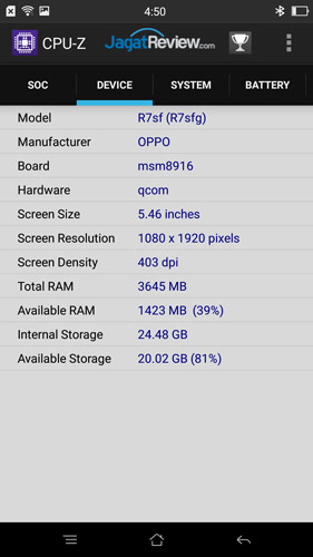 Review Smartphone Android: Oppo R7s 1 6