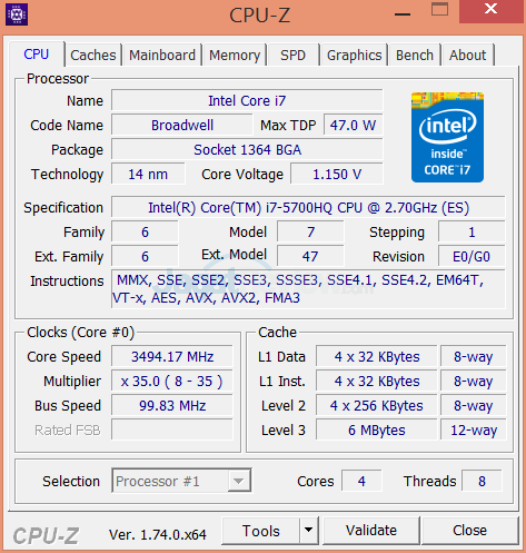 Review Notebook Gaming: MSI GP62 2QE Leopard Pro 2 MSI GP62 2QE Leopard Pro CPUZ 01