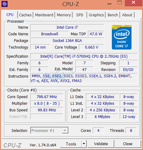 Review Notebook Gaming: MSI GP62 2QE Leopard Pro 3 MSI GP62 2QE Leopard Pro CPUZ 02