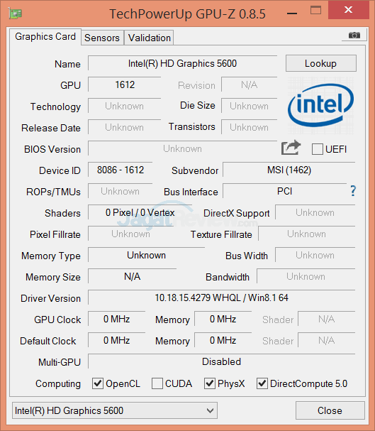 Review Notebook Gaming: MSI GP62 2QE Leopard Pro 7 MSI GP62 2QE Leopard Pro GPUZ 01