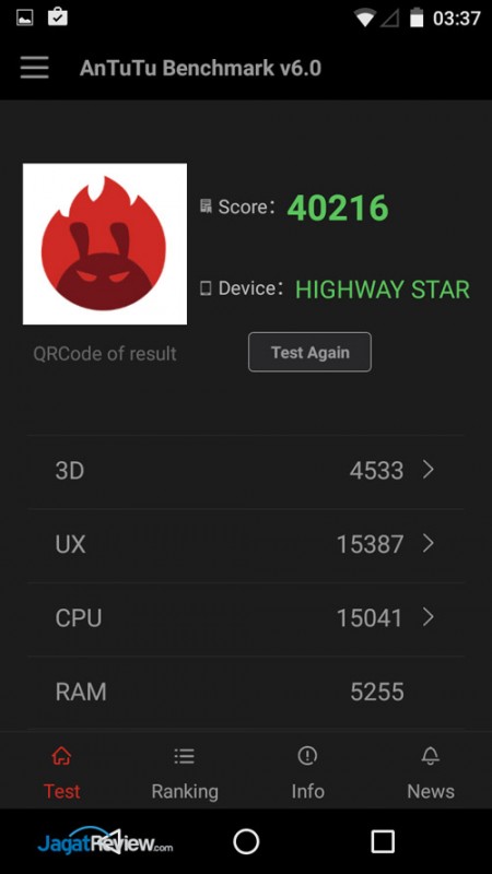 Review Smartphone Android: Wiko Highway Star 1 Antutu-6.0