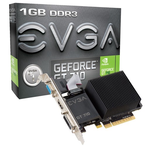 Parade VGA NVIDIA GeForce GT 710 8 EVGA GT 710 1GB (Dual Slot, Passive) 954 1800