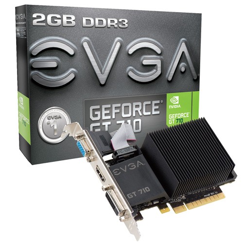 Parade VGA NVIDIA GeForce GT 710 7 EVGA GT 710 2GB (Dual Slot, Passive) 954 1800