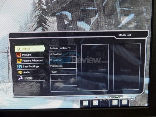 BenQ XL2411-B Menu 01
