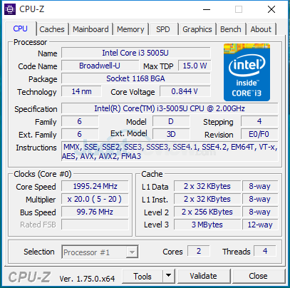 Review Mini PC Desktop: MSI CUBI 2 MSI CUBI CPUZ 01