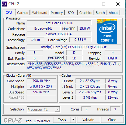 Review Mini PC Desktop: MSI CUBI 3 MSI CUBI CPUZ 02