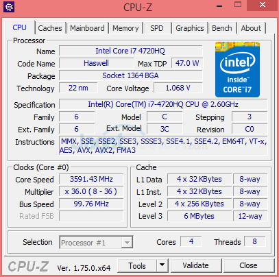 Review Notebook: MSI Prestige PX60 2QD 2 MSI PX60 2QD CPUZ 01