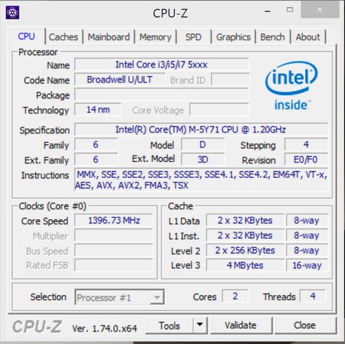 Review Notebook: ASUS UX305F 2 cpu z CPU