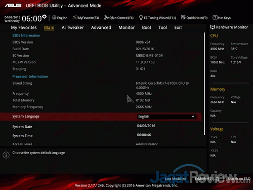 Review Motherboard: ASUS Z170I Pro Gaming 2 ASUS_Z170I_Pro-Gaming_BIOS_Advance