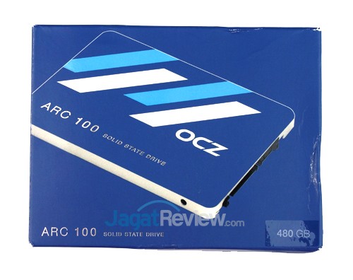Review SSD: OCZ ARC 100 480GB 3 Box penjualan (tampak depan)