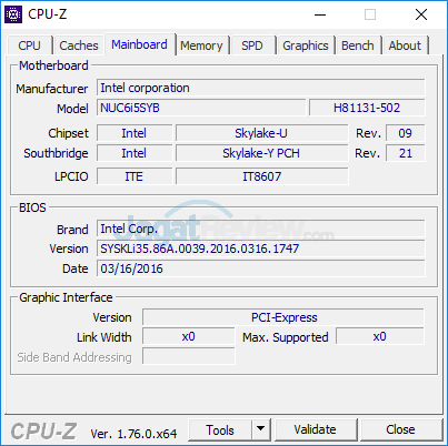 Intel NUC6i5SYH CPUZ 03