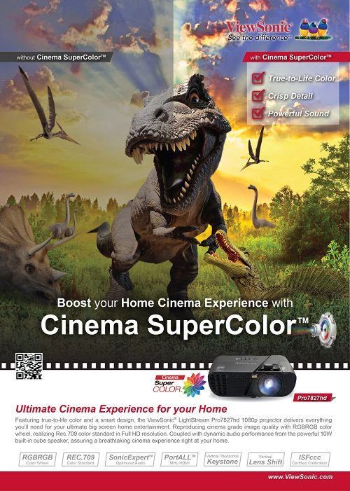 Direct Release: ViewSonic Pro7827HD Memberikan Cinema Super Colour untuk Meningkatkan Pengalaman Home Cinema 4 ViewSonic KV