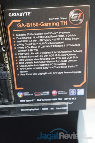 Gigabyte Motherboard B150 dengan Dukungan Thunderbolt 3 GA-B150-GAMING-TH_BoardDesc