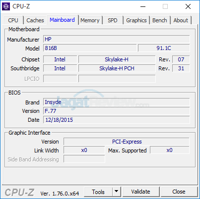 Review Notebook Gaming: HP Pavilion Gaming 15-ak035tx 4 HP Pavilion Gaming 15-ak035tx CPUZ 03