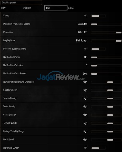 HP Pavilion Gaming 15-ak035tx TW3 Setting - Graphics High