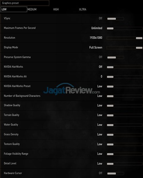 HP Pavilion Gaming 15-ak035tx TW3 Setting - Graphics Low