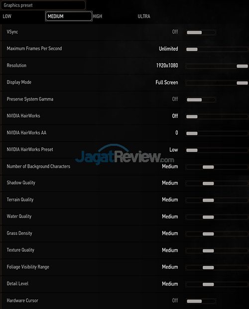 HP Pavilion Gaming 15-ak035tx TW3 Setting - Graphics Medium