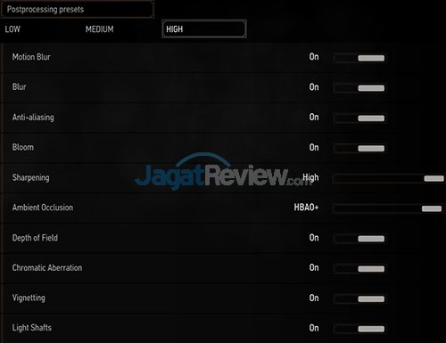 HP Pavilion Gaming 15-ak035tx TW3 Setting - Postprocessing High