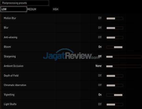 HP Pavilion Gaming 15-ak035tx TW3 Setting - Postprocessing Low